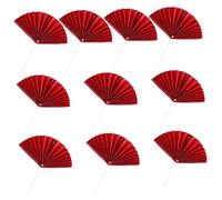 FIXOSHEE Set de Cake Picks Forme Déventail Rouge pour Décoration Gâteau Danniversaire Accessoires et Sûrs Papier Premium pour Anniversaire Fille et Femme Support Photo Original