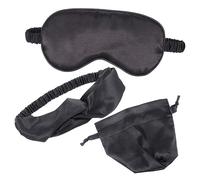FIXOSHEE Set de Masque de Sommeil Soie avec Bandeau et de Rangement Masque Nuit Femme Relaxant pour Stress et Détente Cadeau Anniversaire et Fêtes