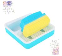 FIXOSHEE Set de Nettoyage pour Tableau Blanc Effaceur et Boîte de Lavage Format Compact Accessoire Pratique pour Effaceur de Craie et Marqueurs pour Usage Quotidien en Bureau ou École