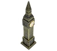 FIXOSHEE Statuette Big Ben en Métal Vintage, Modèle Miniature Tour d'Horloge, Décoration Intérieure Rétro pour Bureau et Maison, Sculpture Monument Architectural, Souvenir Londres