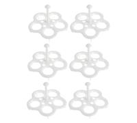 FIXOSHEE Support à Œufs Vapeur 6 Pièces en Plastique Résistant Haute Température, Grille de Cuisson Vapeur pour Cuiseur Œufs, Accessoire Multifonction Cuisine Compacte