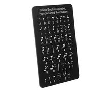 FIXOSHEE Tableau Braille Alphabet et Ponctuation avec Points Surélevés Aide Détude Tactile pour Débutants Aveugles Planche Décriture avec Au Toucher Améliorée pour Apprentissage à
