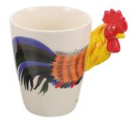 FIXOSHEE Tasse à Café en Céramique Motif Coq 3d pour Pâques, Petite Taille avec Anse Ergonomique, Tasse à Thé Vintage Décorative pour Usage Domestique et Moments Conviviaux