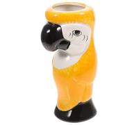 FIXOSHEE Tasse Cocktail Tiki Céramique Jaune Perroquet Coupe Cocktail Hawaïenne Légère et pour Fête Bar Banquet Cadeau