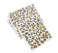 FIXOSHEE Tatouages Temporaires de Léopard 6 Pcs Autocollants Décoratifs Dorés pour Adultes Visage et Corps Film de Transfert Délicat pour Fêtes et Cosplay