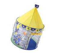 FIXOSHEE Tente Garçon Fille Château Portable Jaune Cabane Jeu Intérieur Extérieur Résistante à Eau Facile à Monter Espace pour Jouer et Dormir Garçon Fille Créativité Imagination