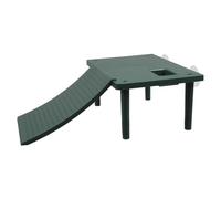 FIXOSHEE Terrasse des Tortues Habitat de Tortue réservoir de Tortue Aquatique Plateforme de Tortues décoration d'aquarium Flottant rampes de Tortues pour Aquarium Rampe de Tortue Abdos Vert