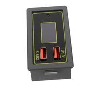FIXOSHEE Testeur de Capacité Batterie avec Écran Digital Étanche Voltmètre USB Intégré pour Voiture et Camion Surveillance Précise de État de Batterie avec Port Charge Rapide