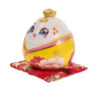 FIXOSHEE Tirelire Céramique Serpent Année Serpent Décor Pot à Conteneur de Monnaie Cadeau Fortune Verte Petite