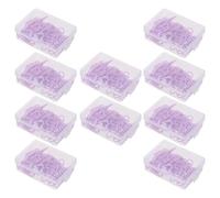 FIXOSHEE Trombones Plastifiés Petits en Couleur Lavande Lot de 10 Boîtes de 50 Pièces Marque-Pages Trombones Multifonctions pour Bureau École et Organisation de Documents
