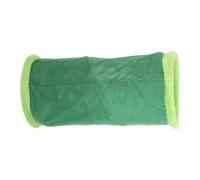 FIXOSHEE Tunnel Pliable pour Chat en Daim Vert avec Œillet et Balle en Peluche Suspendue - Tube de Jeu en Spirale pour Chats D’Intérieur - Interactif Portable Stimulant L’Exploration