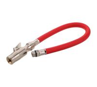 FIXOSHEE Tuyau D’Extension Rouge pour Gonfleur de Pneus de Voiture, Tube de Remplacement en Caoutchouc Robuste, Filetage 12,5 MM, Compatible Manomètre, Accessoire Pratique pour Gonflage