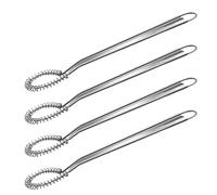 FIXOSHEE Œufs Manuel en Acier Inoxydable Résistant à la Chaleur Spiralé Compact 4 Pièces Mousseur à Lait Portable Cuisine et Pâtisserie