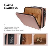 FIXOSHEE Valise Cosmétique Portable Rose Petite Trousse de Maquillage Multifonction Rangement Pratique et Protection Optimale pour Cosmétiques et Accessoires de Voyage