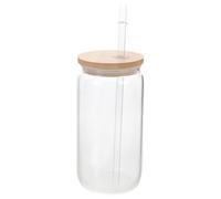 FIXOSHEE Verre à Boire en Verre Borosilicate Transparent 12Oz, Gobelet Simple Paroi pour Boissons Froides et Chaudes, Tasse à Boisson Résistante, Usage Maison et Restauration