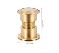 FIXOSHEE Visionneuse de Porte Laiton Robuste avec Couvercle Rotatif Anti-effraction Angle Large pour Portes de Sécurité Domicile Bureau Hôtel Protection Lentille Intégrée Finition Dorée