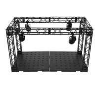 FIXOSHEE Vitrine pour Figurines Éclairage LED 7 Couleurs Support D’Exposition Modulable pour Bureau et Table Boîte de Rangement Robuste pour Maquettes et Objets de Collection