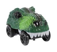 FIXOSHEE Voiture Dinosaure Lumineuse Électrique sans Pile Petite Voiture Circuit pour Garçon Fille Educatif et Décoratif Vert