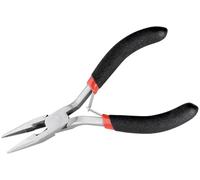 Fixpoint 77098 Pince à becs demi-rondes avec embouts striés, 125mm