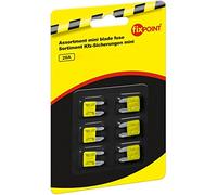 Fixpoint - Assortiment de minis fusibles, 20A, jaune, 6