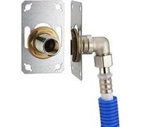 Fixsystem simple : kit complet de fixation d'un robinet mural simple m1/2' (15x21) coude d'alimentation à sertir profil u sur tube multicouche noyon & G