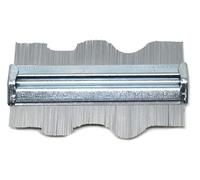 fiXte Jauge de contour en métal - Outil de mesure de profil pour la pose de moquettes, la coupe de carreaux, la menuiserie, le travail du métal - 125 mm