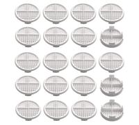 fiXte Lot de 3 grilles d'aération circulaires en plastique blanc 70 mm