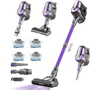 FixtFixer 350W/30000 Pa Aspirateur Balai sans Fil, 6 en 1 Aspirateur sans Fil Puissant 55 Minutes avec 4*HEPA-Filtre, 1,1L Aspirateur Balai pour Les Poils d'animaux/Tapis/Sols Durs