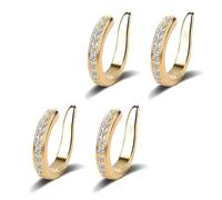 Fixura Ear Clips - Gold Plated Non-Pierced Ear Cuffs, Adjustable Comfort Fit, Minimalist Cartilage Earrings for Women, Daily Wear (Glod*2pairs)