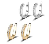 Fixura Ear Clips - Gold Plated Non-Pierced Ear Cuffs, Adjustable Comfort Fit, Minimalist Cartilage Earrings for Women, Daily Wear (Silver+Glod*2)