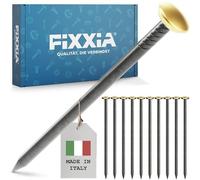 FIXXIA Clous pour tableau avec ou sans guide d’insertion, lot de 30, ø2mm, noir avec tête décorative ø6mm en or, argent ou gris, 20, 25, 30, 40, 50mm, clous en béton, clou mural (Or, 50mm)