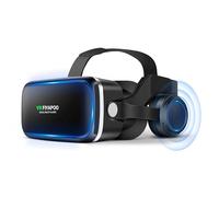 FIYAPOO Casque VR HD Lunettes 3D avec Écouteurs Hi-FI Intégrés, Réalité Virtuelle pour Téléphone, pour Films et Jeux, avec Smartphones Android et iPhone (4,7 à 6,7 Pouces), Cadeau Parfait pour Noël