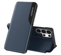 Fiyer Coque pour Samsung Galaxy S26 Ultra 5G Cuir Clear View Fine Flip Étui à Rabat Housse Galaxy S26 Ultra Coque 360 Antichoc Anti-Rayure Béquille Support Coqu pour Samsung S26 Ultra Case (Bleu)