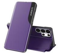 Fiyer Coque pour Samsung Galaxy S26 Ultra 5G Cuir Clear View Fine Flip Étui à Rabat Housse Galaxy S26 Ultra Coque 360 Antichoc Anti-Rayure Béquille Support Coqu pour Samsung S26 Ultra Case (Violet)