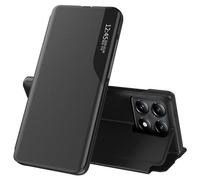 Fiyer Coque pour Xiao-mi 14T Pro, Cuir Fine Premium Clear Flip Folio Étui à Rabat Housse pour 14T Pro Coque 360 Full Antichoc Anti-Rayure Béquille Support Cover Case (Noir)