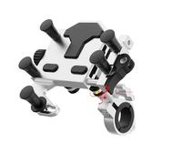 FIYFIOW Support De Téléphone Universel pour Moto, en Alliage Absorbant Les Chocs, Navigation pour Guidon Vélo, Rotatif À 360 ° Réglable Support De Navigation(H-69YS)