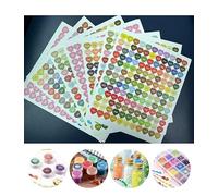 FIYO Autocollants de couleur DMC en forme de cœur 447 outils de référence d'art diamant 5D autocollants numérotés colorés 447-DMC, adaptés au stockage des diamants (1 ensemble)