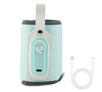 FIYSON Chauffe biberon, température réglable Chauffe-biberon portable Port de charge USB Chauffe-biberon Sac chauffant Chauffe-biberon Voyage pour les soins de bébé à la maison en plein air (bleu)