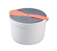 FIYSON Cuiseur à riz micro-ondes, Autocuiseur Antiadhésif, 2L,cuiseur à riz et nouilles micro-ondes avec Panier, Cuillère et Couvercle, Cuisson ou réchauffage faciles, Sécurité Lave Vaisselle (orange)