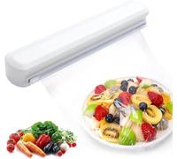 FIYSON Découpeur de film Étirable, Distributeur d'Emballage Alimentaire, Boîte De Rangement Et De Découpe Réglable, Pour Film Étirable, Feuille d'Étain, Cuisine à Domicile, Restaurant (style 1)