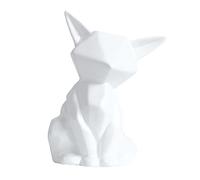 FIYSON Deko Fuch Sculpture en papier Motif animaux 3D géométriques en origami Blanc Taille L