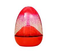 FIYSON Sablier Liquide Volcanique Oeuf Éruption Sablier Minuterie Creative Anniversaire Cadeau Décor À La Maison Mouvement Innovant Sablier Artisanat Verre Ornements Sablier,6x8cm (Rouge)