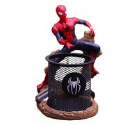 FIYSON Statues en résine - Porte-stylo - Décoration de bureau - Boîte de rangement multifonction - Collections créatives de bureau - Cadeau d'ornement Capitaine Spider-Man (style 5)