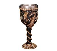 FIYSON Tasse à bière en acier inoxydable - 200 ml - Chope de crâne de guerrier viking - Squelette volant médiéval - Verre à vin pour café/boisson/jus, décoration de fête (style 9)