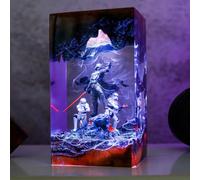 FIYSON Veilleuse 3D en résine époxy, article de marchandises sur le thème du film Star Wars, lampe de chevet avec câble USB et télécommande 16 couleurs, lampe de chevet multicolore, décoration d'art