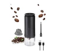 Fiyt Moulin à café électrique 1500 mAh avec charge de type C - Moulin à bavure réglable pour grains de café frais (C)