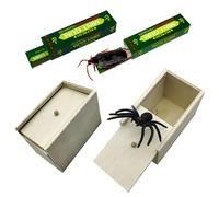 Fiyuer 2 Pièces Boite Surprise Araignee, Boîte Araignée Boîte de Blague d'araignée Spider Box Fausses Araignées Boîte Jouet Farce d'araignée, pour Effrayer Les Araignées