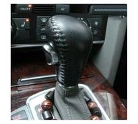 FIYVNSOP Poignée Changement Vitesse Garniture De Pommeau De Levier De Vitesse en Cuir pour A4L A6L Q5 Q7 2005-2011 Housse De Levier De Vitesse pour Boîte Automatique(Black)