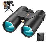 Fiyxlop Jumelles HD 12 x 42 pour adultes - Prisme BAK4 et lentille FMC, adaptateur de téléphone + trépied pour observation des oiseaux, navires de croisière, concerts, chasse, randonnée, observation