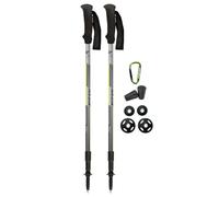 Fizan Trek Pro Bâtons de randonnée - Bâtons de randonnée ultralégers de 195,6 g, réglables, pliables, télescopiques, ajustement personnalisé, poignées en mousse, cannes de marche en aluminium (gris
